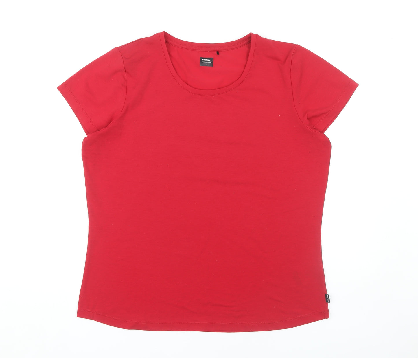 Rohan Women's Red T-Shirt, L, Round Neck, Casual