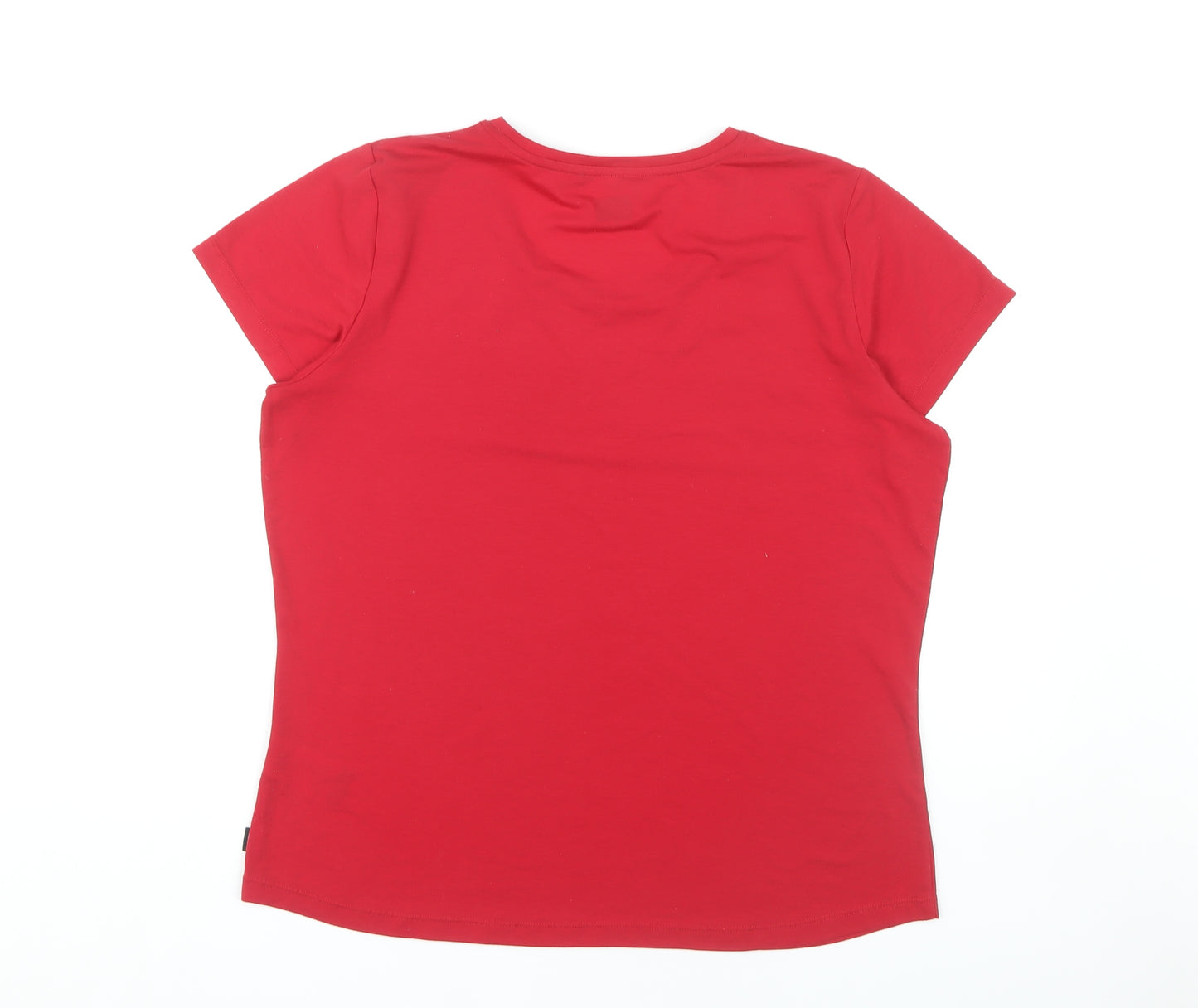 Rohan Women's Red T-Shirt, L, Round Neck, Casual