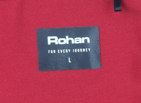 Rohan Women's Red T-Shirt, L, Round Neck, Casual