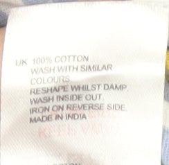 White Stuff Women's Blue Striped T-Shirt Size 14