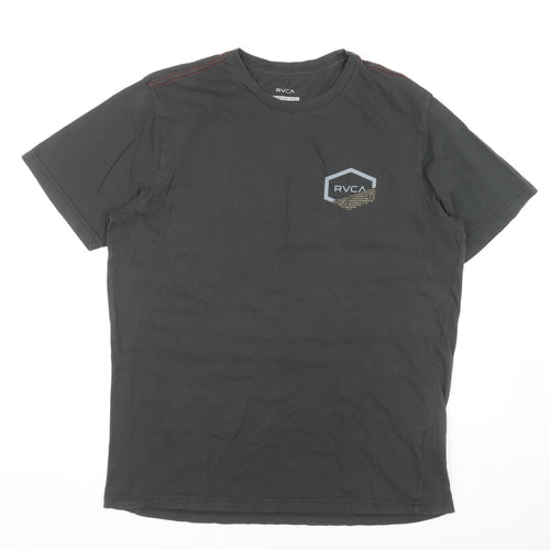 RVCA Men's Black Graphic Print T-Shirt L