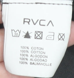 RVCA Men's Black Graphic Print T-Shirt L