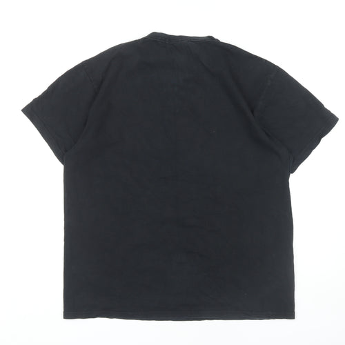 Plain Lazy Men's Black Funny Graphic T-Shirt L