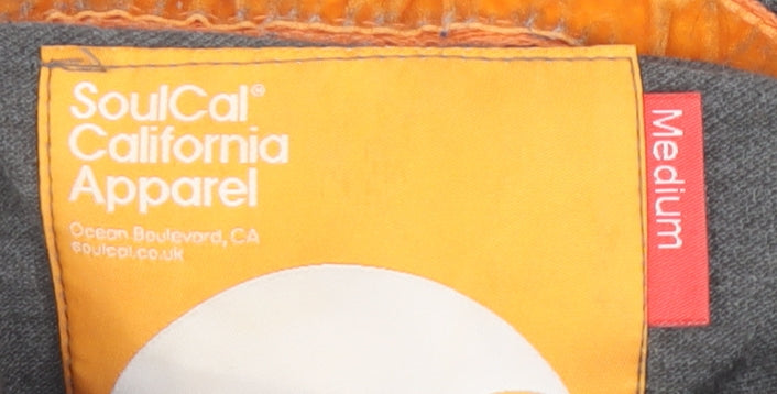 SoulCal Grey Polo for Men, Medium, Short Sleeve, Casual