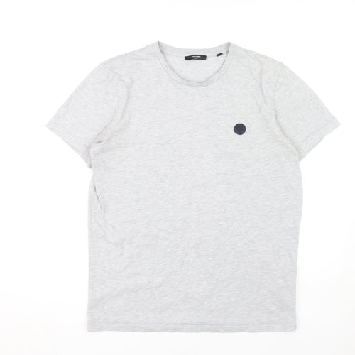 Jack & Jones Men’s Grey Crew Neck T-Shirt, L