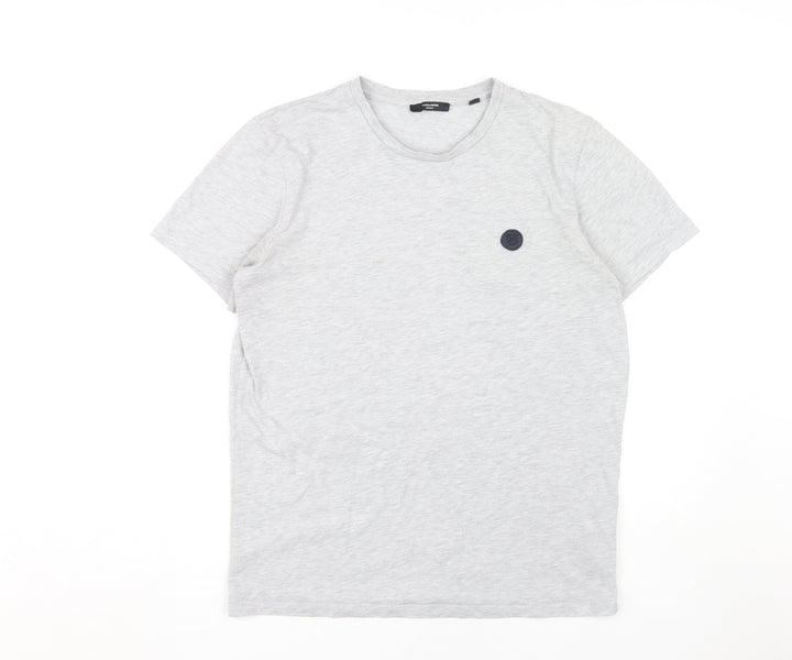 Jack & Jones Men’s Grey Crew Neck T-Shirt, L