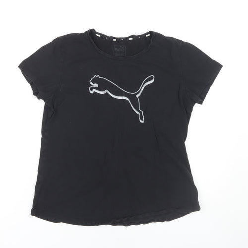 Puma Unisex Kids Black Basic T-Shirt - L
