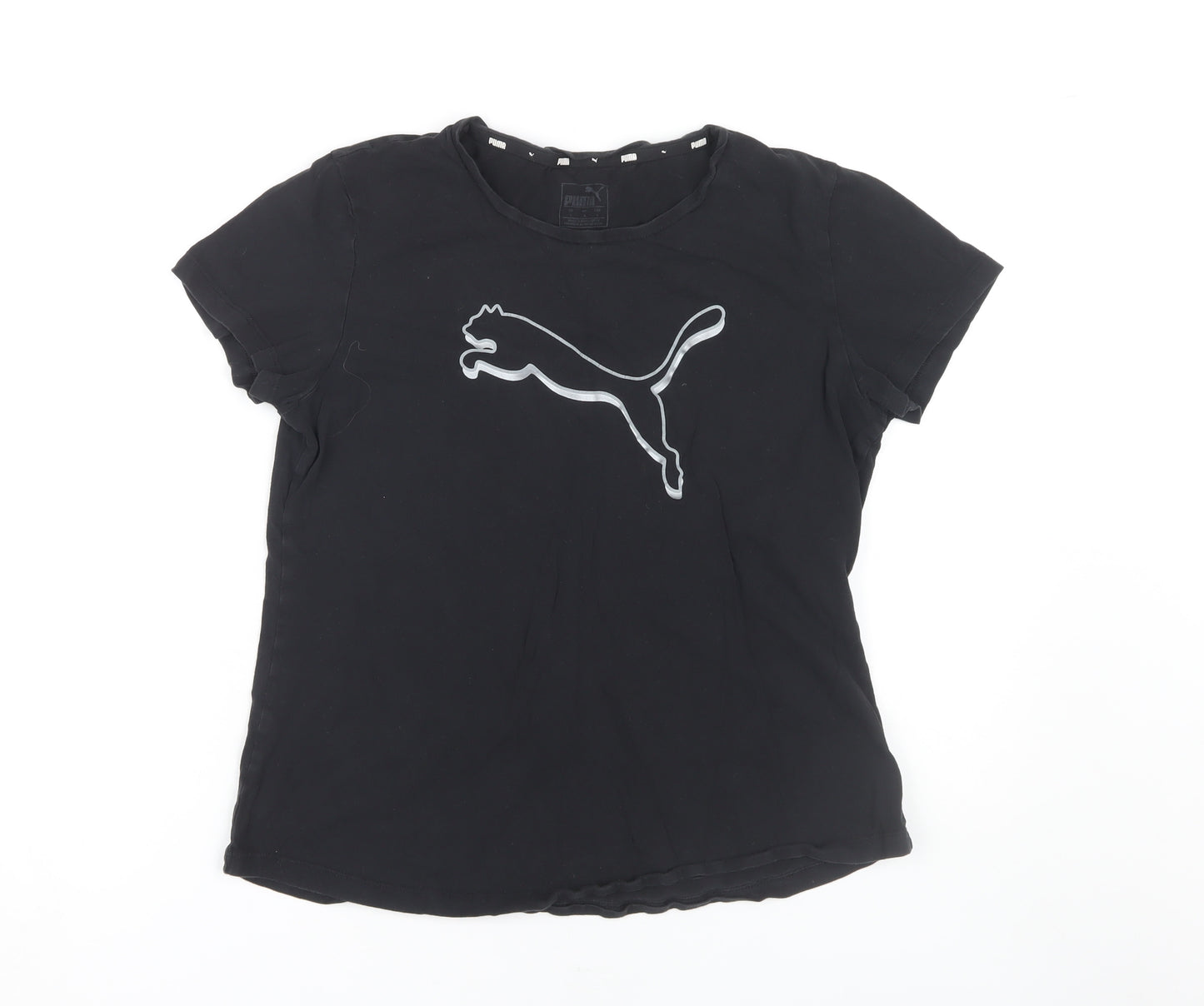 Puma Unisex Kids Black Basic T-Shirt - L