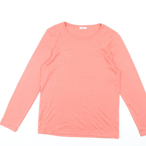 Damart Women's Pink Long Sleeve T-Shirt, Size M