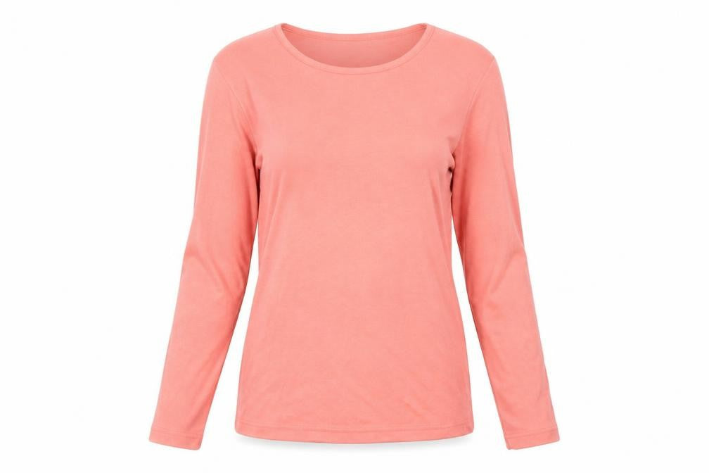 Damart Women's Pink Long Sleeve T-Shirt, Size M
