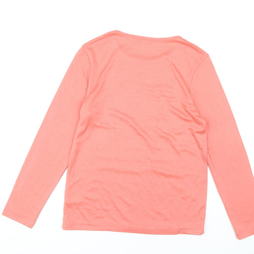 Damart Women's Pink Long Sleeve T-Shirt, Size M