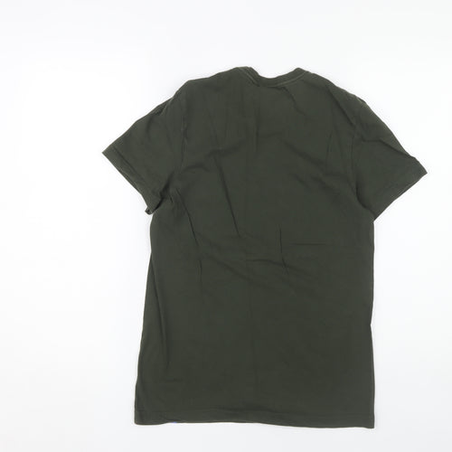 Adidas Unisex Green Camouflage T-Shirt S Casual