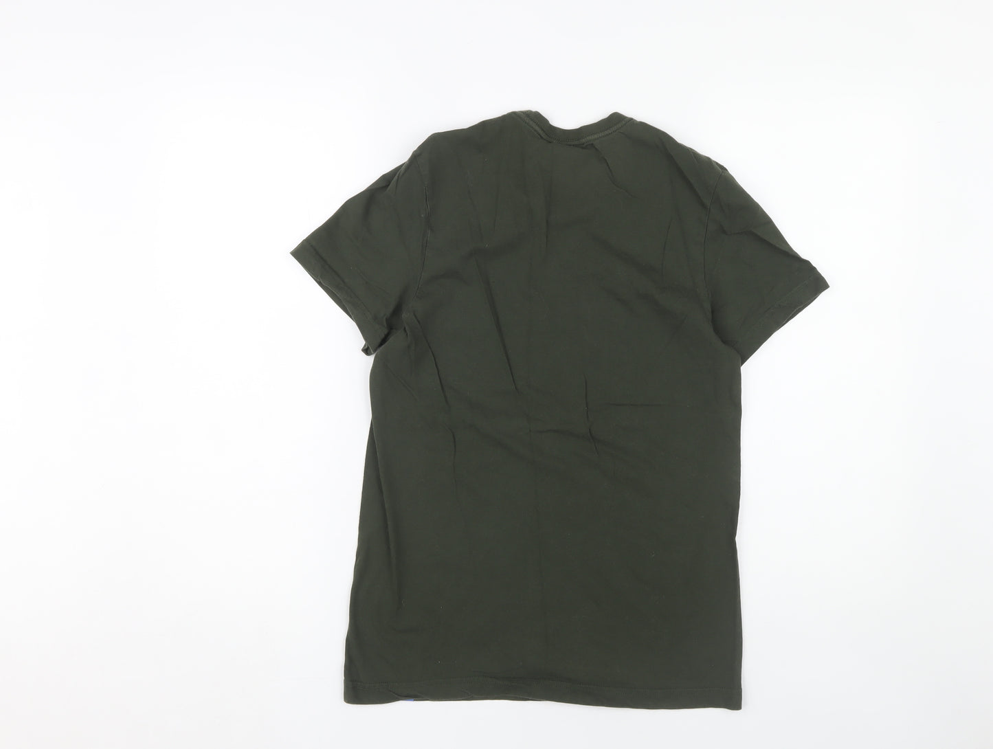 Adidas Unisex Green Camouflage T-Shirt S Casual