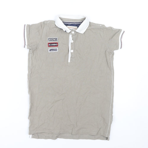 Horseware Ireland Girls Beige Polo Shirt 11-12 Years Logo