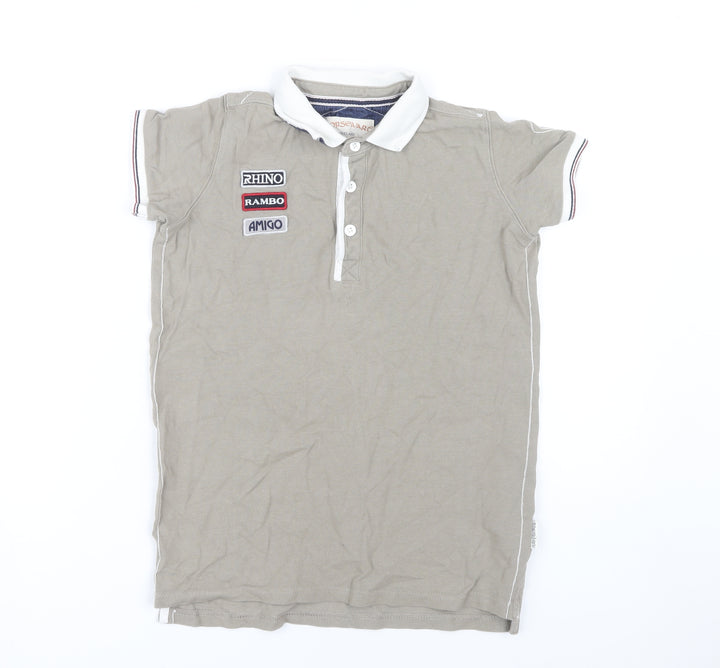 Horseware Ireland Girls Beige Polo Shirt 11-12 Years Logo