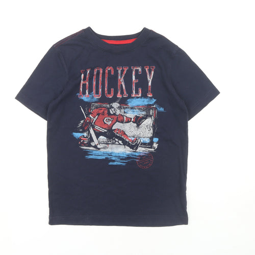 Gap Boys Blue Hockey Graphic T-Shirt 8-9 Years