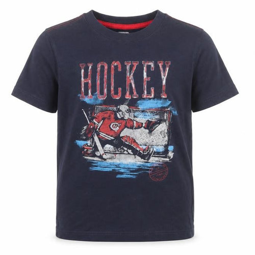 Gap Boys Blue Hockey Graphic T-Shirt 8-9 Years