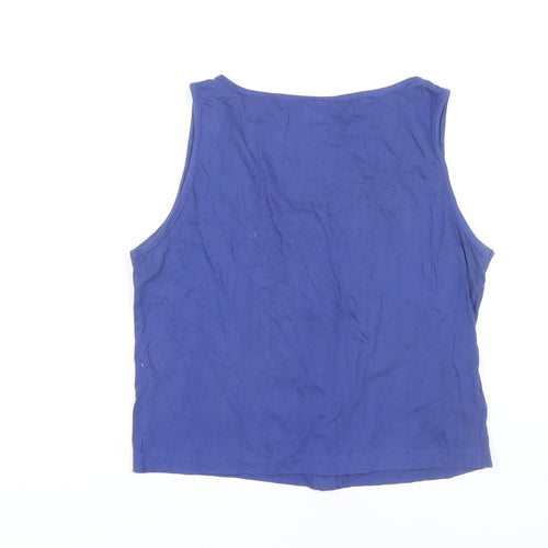 Monsoon Blue Women's Tank Top, Size 12/14, Cotton, Casual