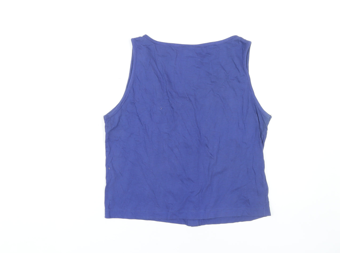 Monsoon Blue Women's Tank Top, Size 12/14, Cotton, Casual