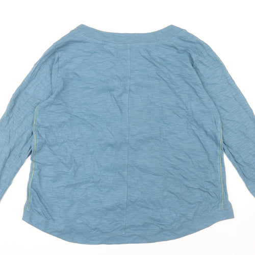 White Stuff Women's Blue Cotton Blouse UK 16