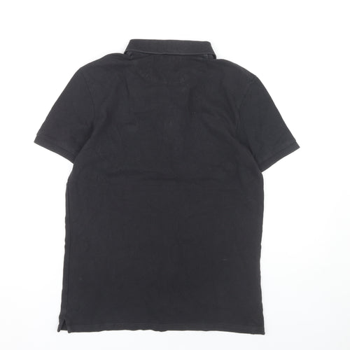 Lyle & Scott Men's Black Polo Shirt, Size S, Logo Accent
