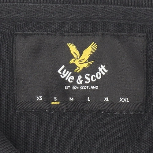 Lyle & Scott Men's Black Polo Shirt, Size S, Logo Accent