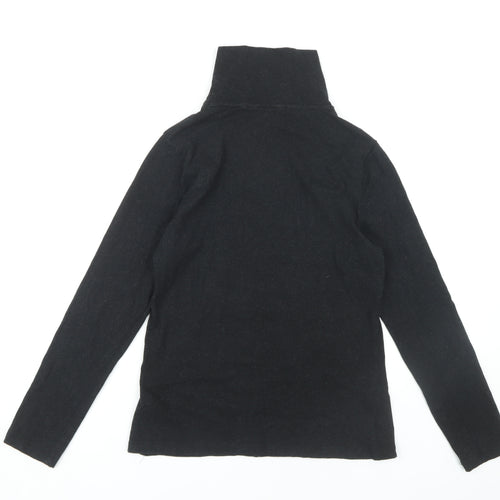 Seasalt Cornwall Women's Black Roll Neck Top, Size 12