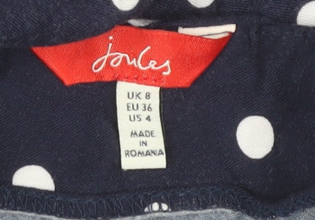 Joules Women's Polka Dot A-Line Blue Skirt Size 8