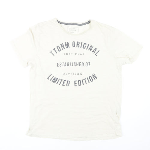 Tom Tailor Men's XL White Limited Edition T-Shirt
