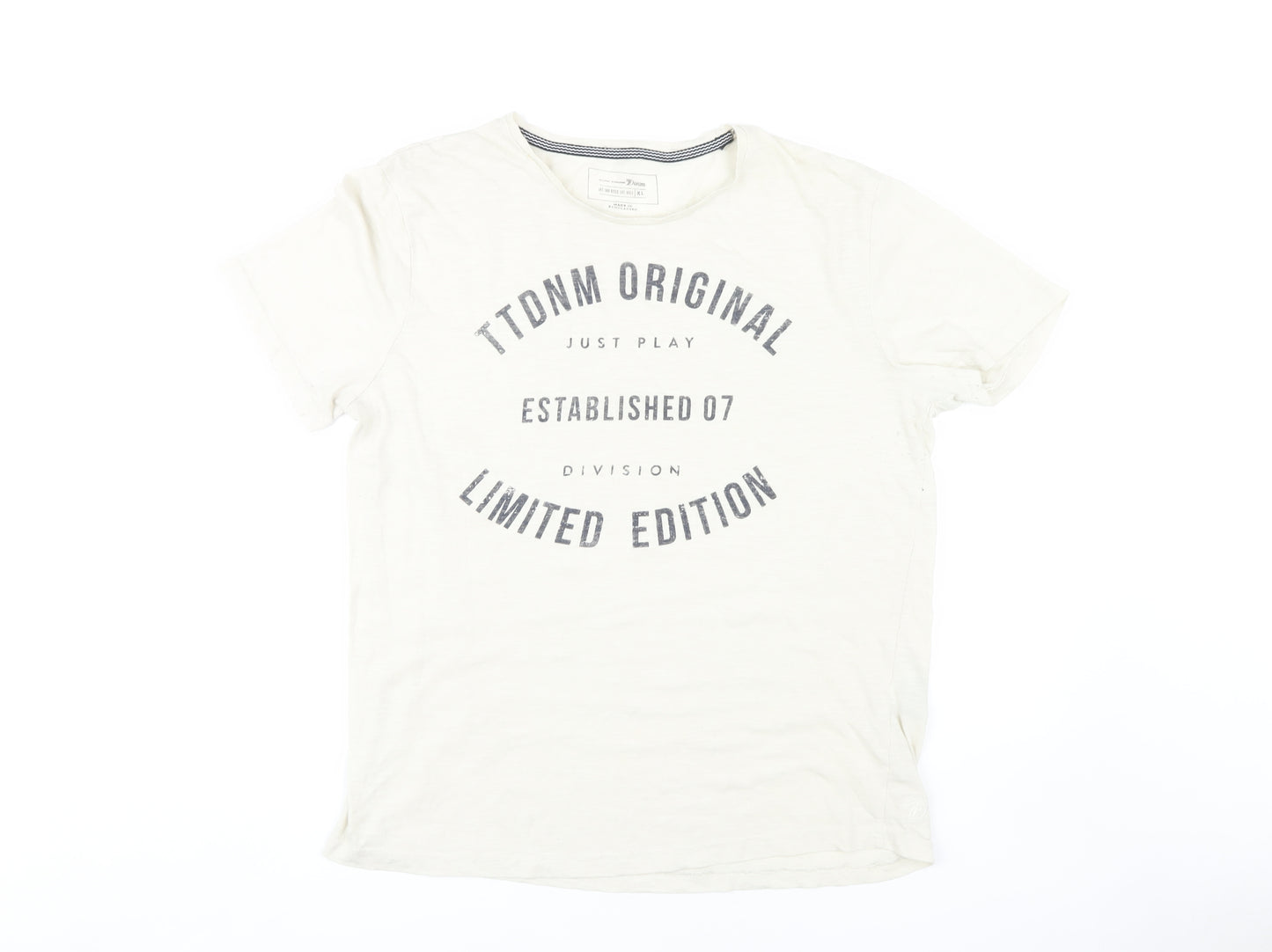 Tom Tailor Men's XL White Limited Edition T-Shirt