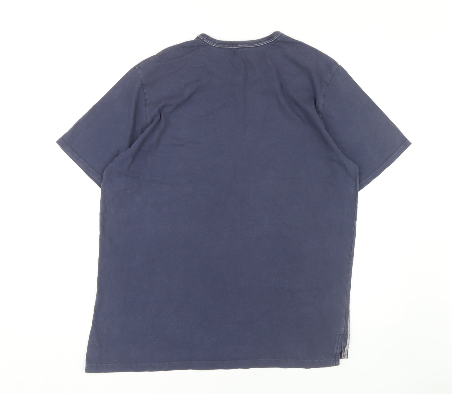 White Stuff Men's Blue Graphic T-Shirt Large