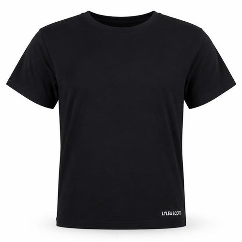 Lyle & Scott Men's Black Crew Neck T-Shirt, Size L