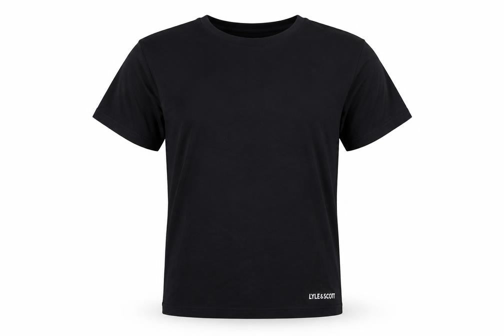 Lyle & Scott Men's Black Crew Neck T-Shirt, Size L