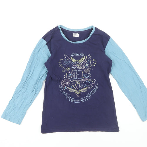 Harry Potter Boys Blue T-Shirt 9-10 Years Hogwarts Print