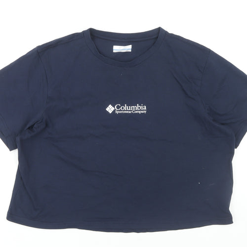 Columbia Women's Blue Basic T-Shirt, Size L