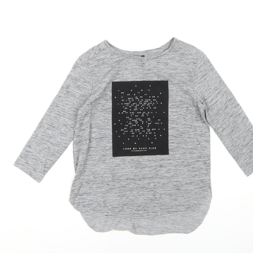 Stradivarius Women's Grey Basic T-Shirt, Size 12