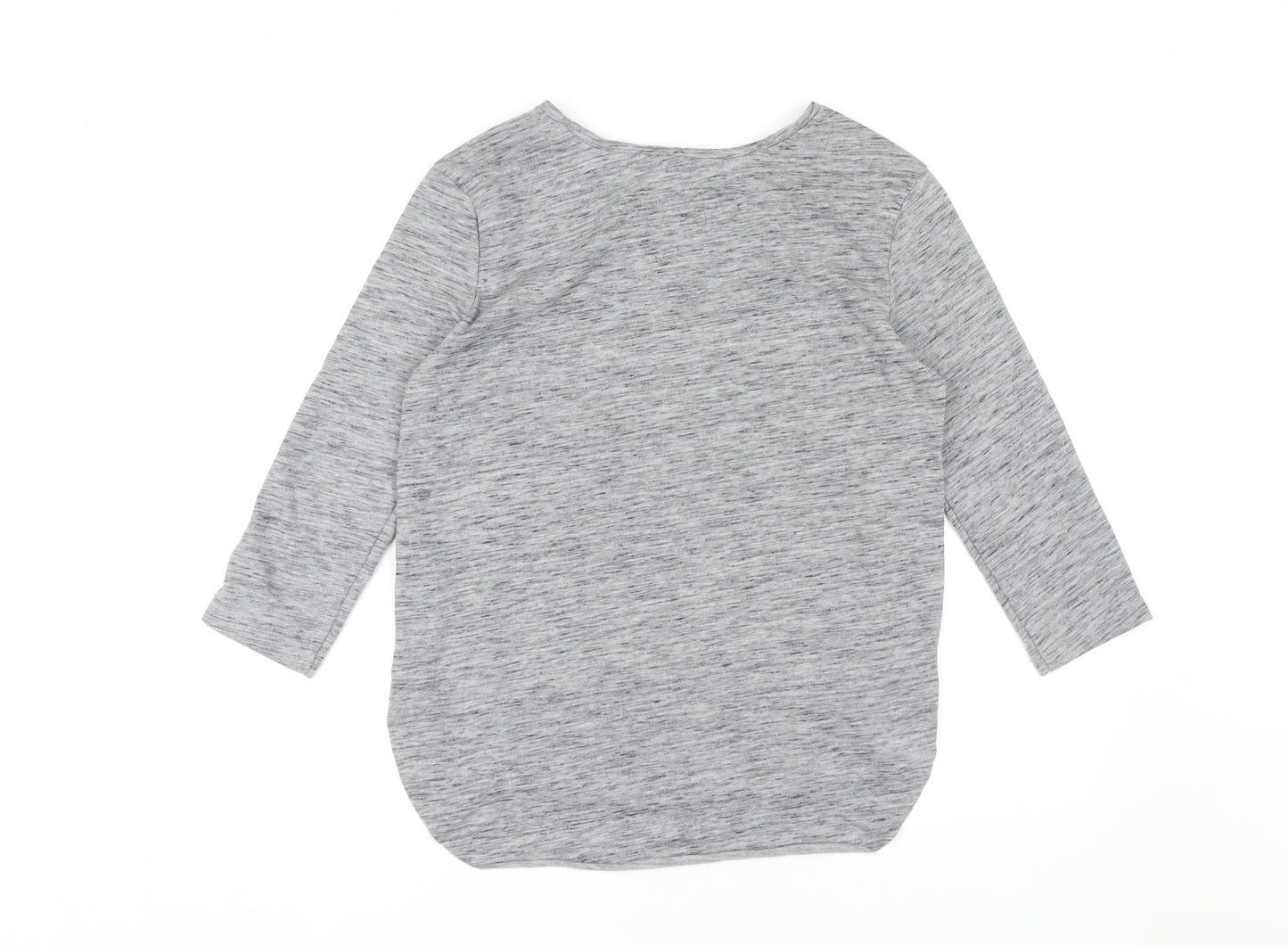 Stradivarius Women's Grey Basic T-Shirt, Size 12