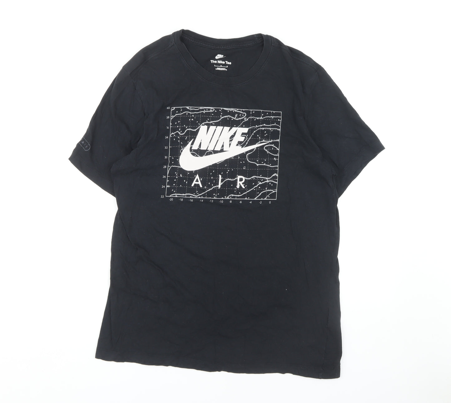 Nike Men's Black Logo Graphic T-Shirt Size L