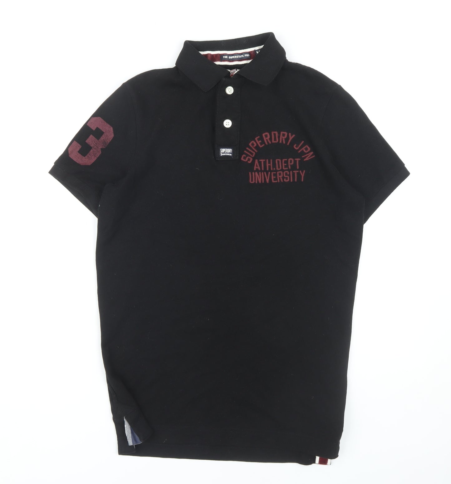Superdry Men's Black XS University Polo