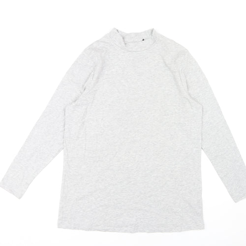 Capsule Women's Grey Mock Neck Jersey T-Shirt Size 18