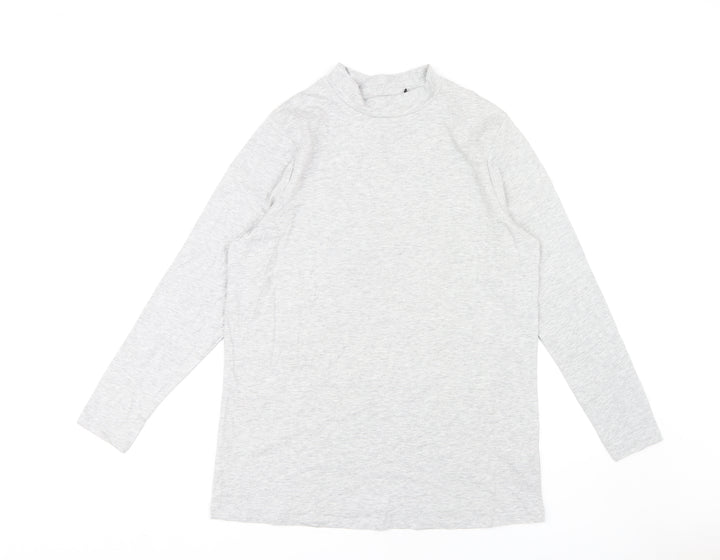 Capsule Women's Grey Mock Neck Jersey T-Shirt Size 18