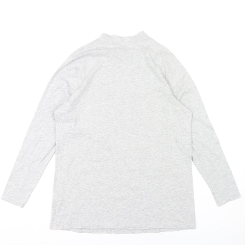Capsule Women's Grey Mock Neck Jersey T-Shirt Size 18