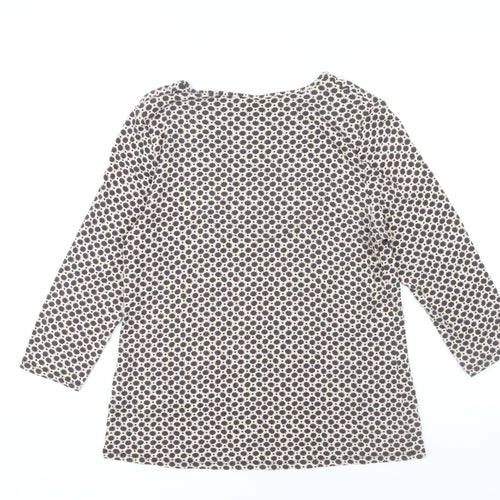 Marks and Spencer Women's Brown Geometric Blouse Size 14