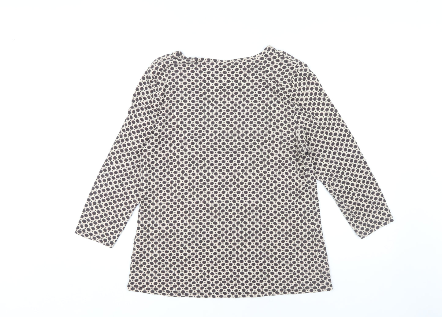 Marks and Spencer Women's Brown Geometric Blouse Size 14