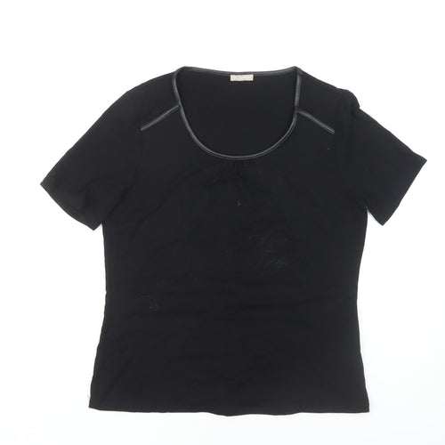 Planet Women's Black M Scoop Neck T-Shirt Casual