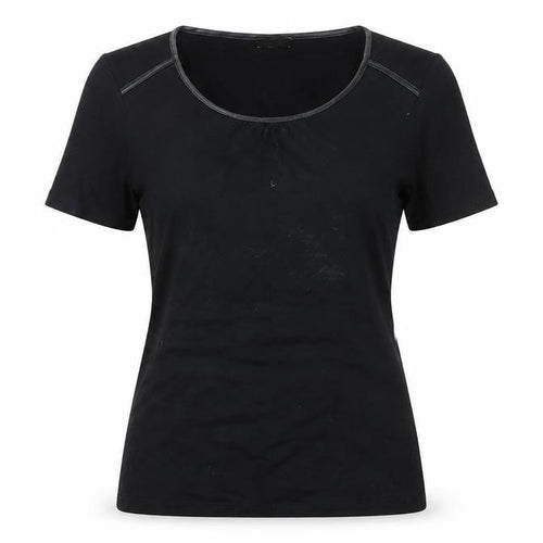 Planet Women's Black M Scoop Neck T-Shirt Casual