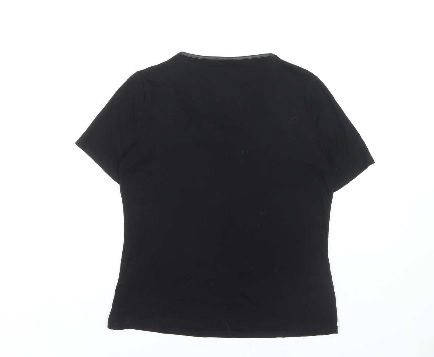 Planet Women's Black M Scoop Neck T-Shirt Casual