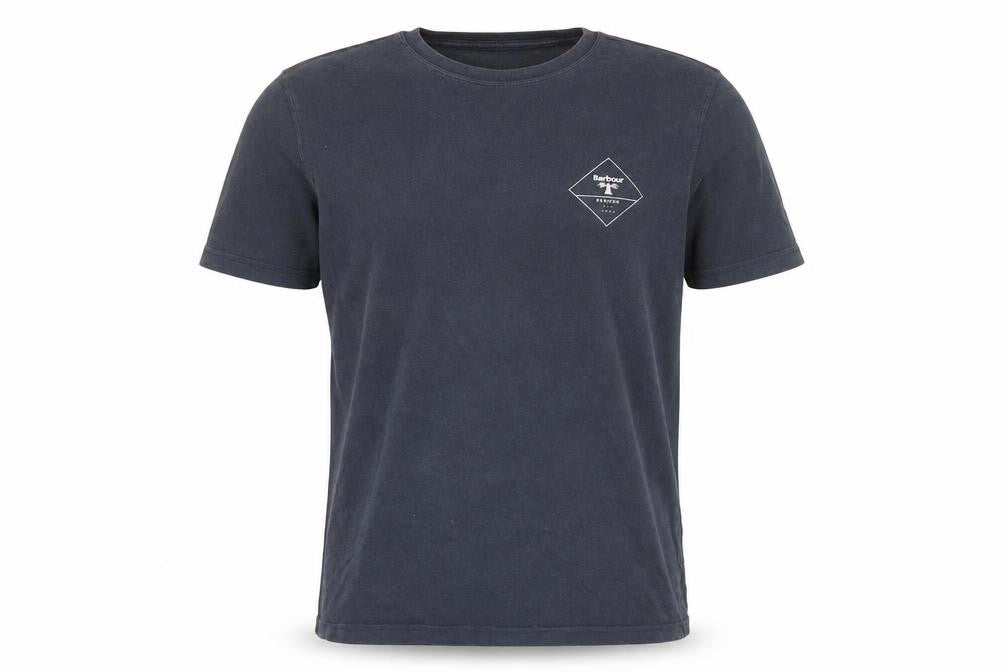 Front view of Barbour Black men’s t shirt size small