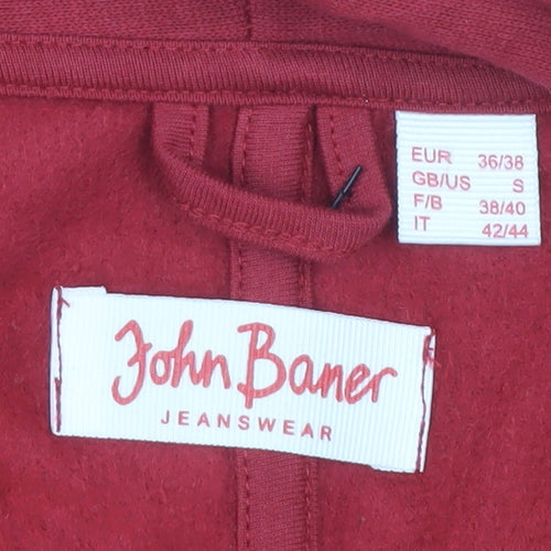 John Baner Women's Red Jacket, Size S, Organic Cotton