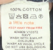 White Stuff Women's Blue Scoop Neck T-Shirt - Size 8